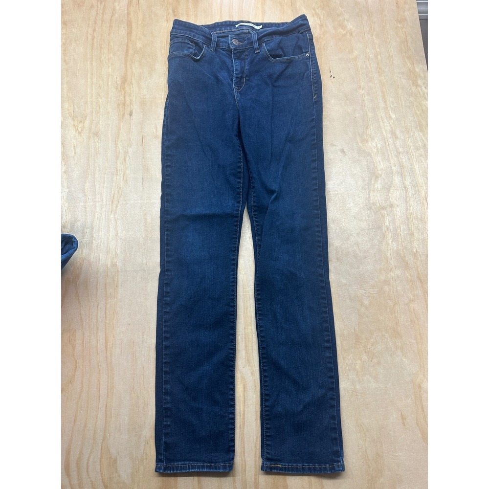 Levis Classic Mid Rise Skinny Jeans Womens 4M Dark Wash Denim 58575-0165 W27 L30